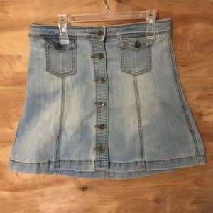 Cafe Denim Women's sz 5/6 A line denim blue Skirt